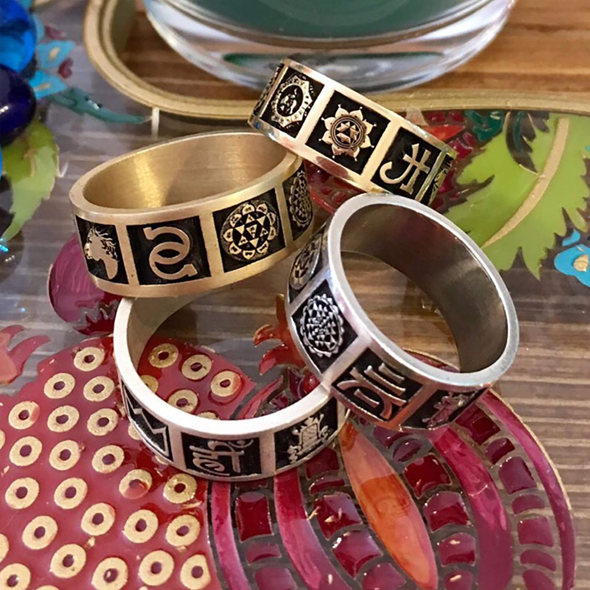 Chakra Adjustable Ring Sri Yantra Mandala Hindu Meditation - Temu United  Kingdom